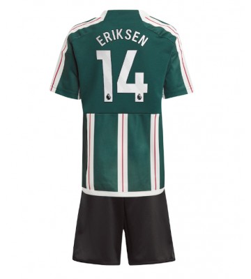 Manchester United Christian Eriksen #14 Replika Babytøj Udebanesæt Børn 2023-24 Kortærmet (+ Korte bukser)